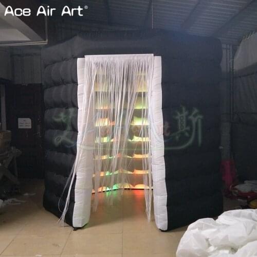 In Store Octagon Shape Inflatable Photo Booth,Wedding Party Booth With Attachable Curtain