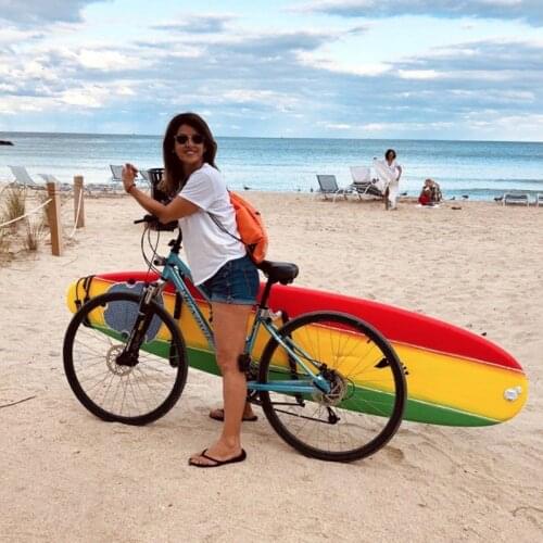 Bicycle Surfing Carrier Surfboard Wakeboard Holder black Surfing Carrier Mount Bike Rack Mount to Seat Posts Practical Surfboard