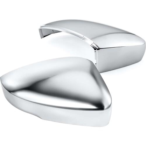 1 Pair of Matte Chrome Rearview Mirror Cover Cap Car Mirror Cover For VW Polo 6R 6C Side Wing Mirror Cover Caps