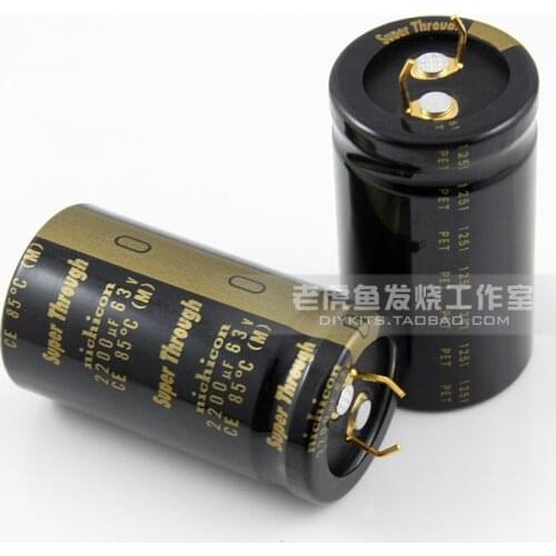 1pcs/5pcs 63V2200uF 63V KG Super Through Nichicon fever audio electrolytic capacitor gold-plated foot 25x45mm