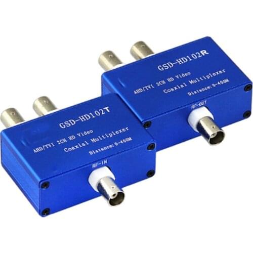 New 2CH Ahd Hdtvi Hdcvi 1080p HD video Multiplexer2 Channel Coaxial Video Multiplexer For Hikvision Hdcvi 1080P 2MP Cctv Camera