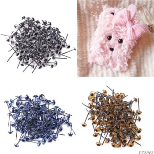 3 Colors 150Pair 5mm Black Blue Brown Plastic Safty Eyes For Needle Felting Bear Doll Puppet Crafts DIY handicrafts Supplies