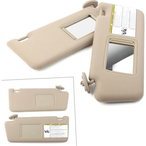 Car Left/Right Sun Visor Beige Gray Sunshade Sunshield For Toyota Tacoma 2005 2006 2007 2008 2009 2010 2011 2012 W/O Light Model