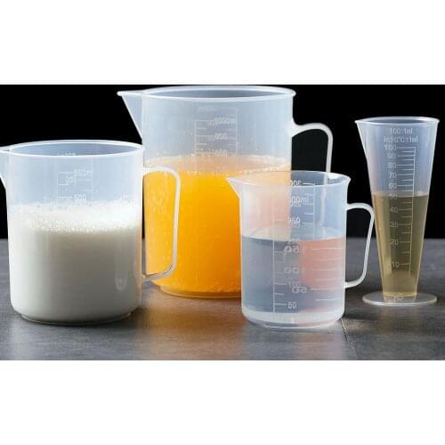 OTHERHOUSE Large Plastic Measuring Cup with Scale Drinkware Milk Measure Transparent Cup Jug Container Measuring Tool For Baking