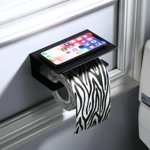 Toilet Paper Holder Sanitary Paper Roll Holder Paper Towel Holder Multi-function Mobile Phone Bathroom Shelves