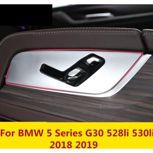 For BMW 5 Series G30 528li 530li 2018 2019 Car button adjustment switch bar ABS chrome cup back box handrail Auto Accessories