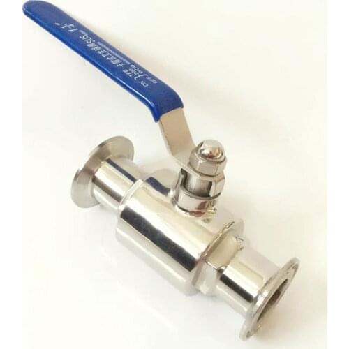 Fit 25mm 1" Pipe OD x 1.5" Tri Clamp Sanitary Ball Shut Off Valve SUS 316L Stainless Beer Brewing Home Factory