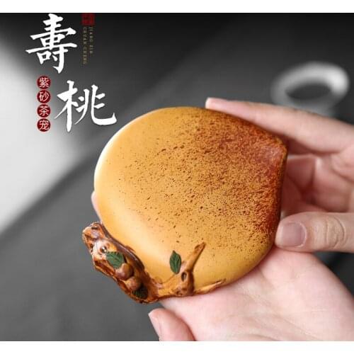 Yixing raw Zisha bianshoutao tea pet cover decoration tea ceremony tea accessories single price