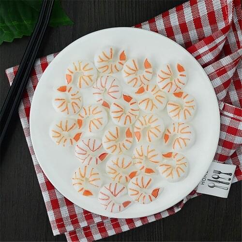 Artificial food for display props hotel restaurant store shop decoration hall fake Simulation shrimp meat Peeled Prawns model