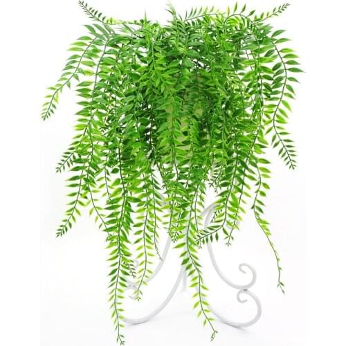 1PC 68cm Artificial Grass Green Plant Fern Persian Leaves Flower Wall Hanging Plants Home Wedding Decora Garden Bar Decorated