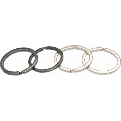 1.5" Stainless Steel Oval Key Chain Rings Double Loops Split Rings Jewelry Charm Clasp Supplies Pendant Key Fob Hardware 10pcs
