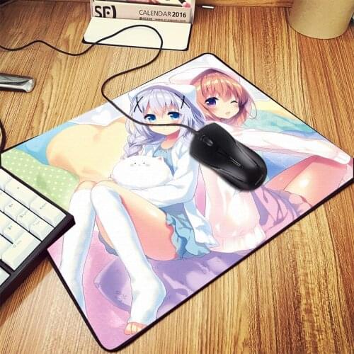 Mairuige Cute Lovely Anime Girls Mousepad Is The Order A Rabbit Kafuu Chino Cute Pattern Mouse Mat Pad To Decorate Pc Tabletop