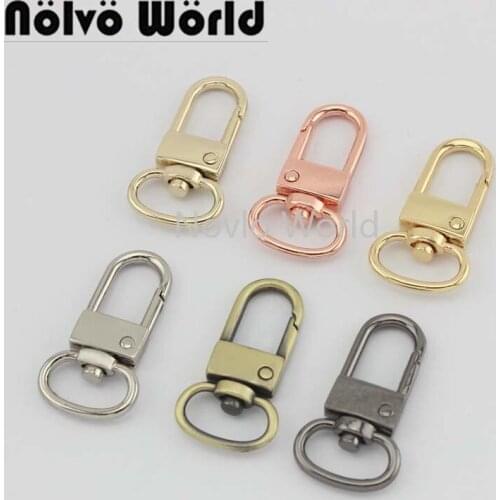 Nolvo World 5-20-100pcs 6 colors 33.3*13.7mm 1/2" metal strap buckle for bags,wallet strap swivel clasp