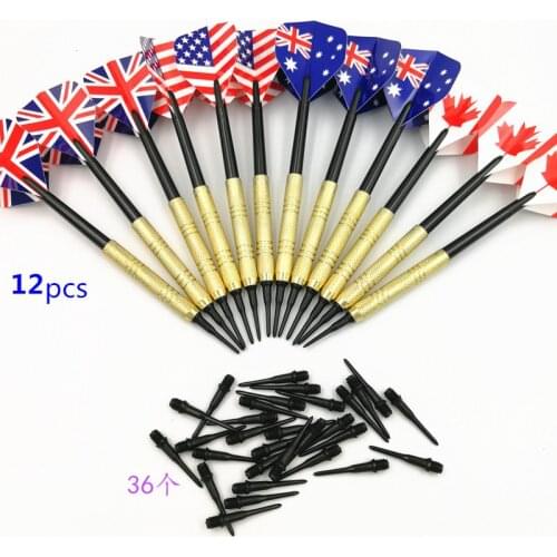 12 Pieces Professional 14 Grams Soft Tip Darts Set with Extra Plastic Tips for Electronic Dartboard Games Supplies Accessories