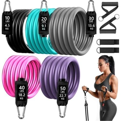 Women Fitness Resistance Bands Set Training Exercise Yoga Expander Elastic Bands Gym Equipment for Home Workout Bodybuilding