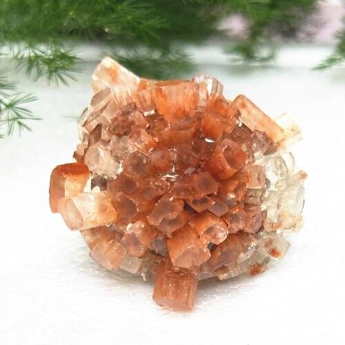 Natural Orange Aragonite Quartz Crystal eleolite Rough Stone Cluster Nepheline Specimen Healing natural stones and minerals