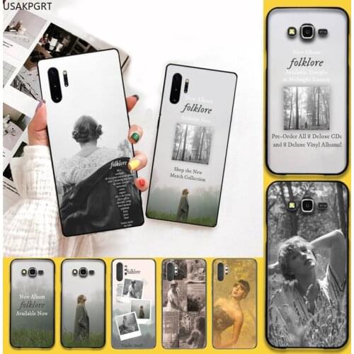 USAKPGRT New Album Folklore Phone Case For Samsung Galaxy Note20 ultra 7 8 9 10 Plus lite J7 J8 Plus 2018 Prime