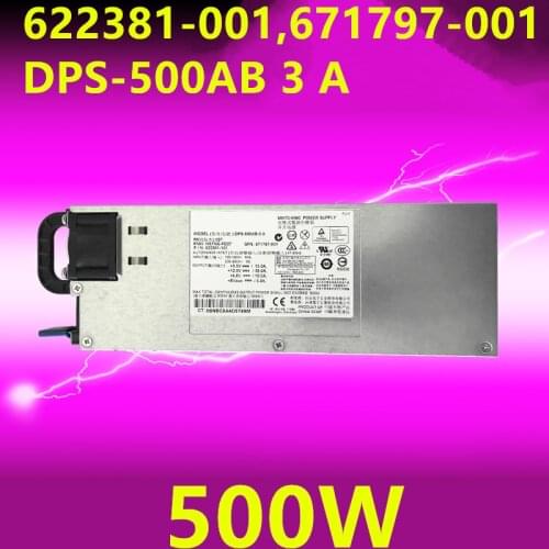 Almost New PSU For HP DL160 G8 Gen8 500W Power Supply 622381-001 671797-001 DPS-500AB 3 A