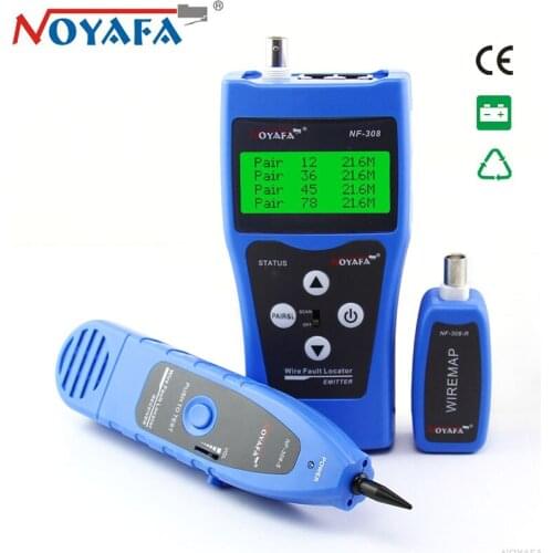 Original NOYAFA NF-308 LAN Network Cable Tester Wire Tracker for Diagnose Tone UTP STP RJ11 Telephone BNC RJ45 Fault Locator