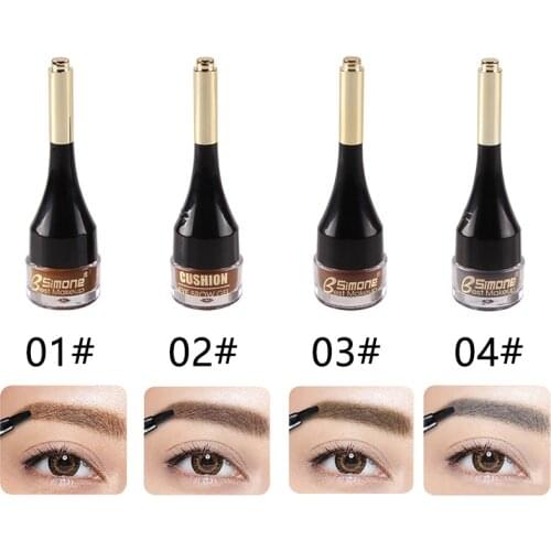 Professional Waterproof Eyebrow Tattoo Cream Natural Enhancer Air Cushion Eyebrow Cream Brow Makeup Eyebrow Gel With Brush TSLM1