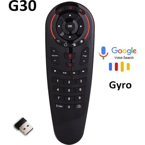 G30 Remote control 2.4G Wireless Voice Air Mouse 33 keys IR learning Gyro Sensing Smart remote for Game android tv box G10