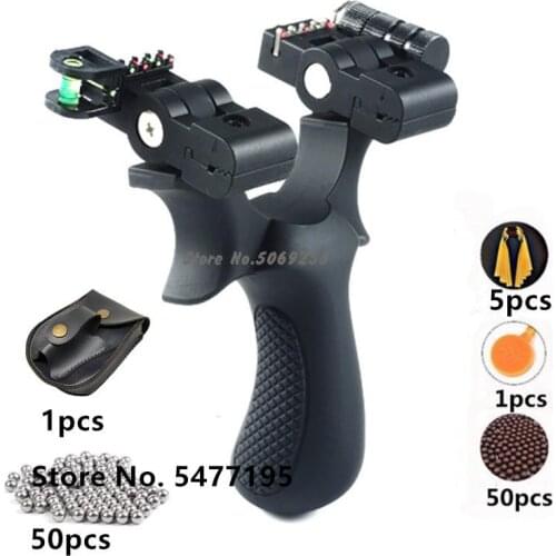 Precise Resin Slingshot Catapult With Flat Rubber Band Outdoor Hunting Shooting Slingshot Laser Aiming Slingshot