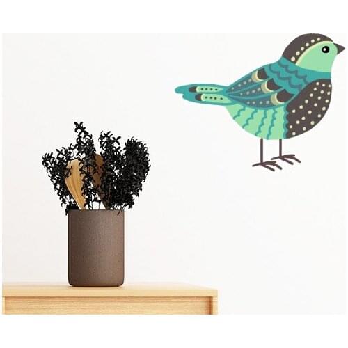Illustration Lovely Birds Color Pattern Removable Wall Sticker Art Decals Mural DIY Wallpaper for Room Decal