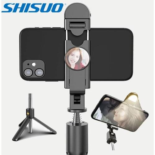 SHISUO K10S Portable Monopod Tripod Blutooth Selfie Stick Remote-control for ISO Android Phone