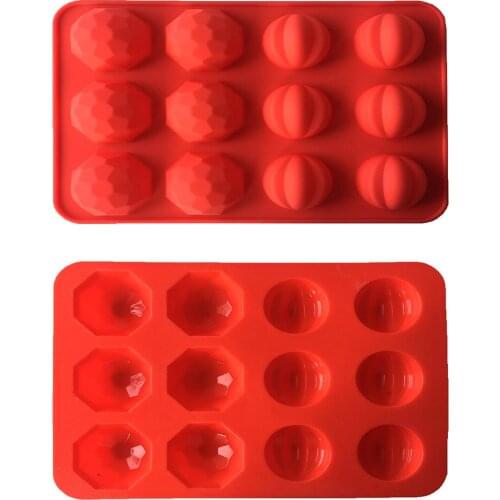 3D Diamond Hemi Shape Silicone Cake Mold DIY Chocolate Molds Jelly Pudding Mould DIY Ice Cubes Baking Tools Cookies Moulds H063