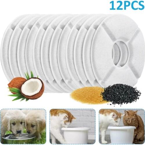 Replaced Activated Carbon Filter For Pet Dog Round Fountain Dispenser Replacement Filters Flower For Cat Water Drinking Fountain