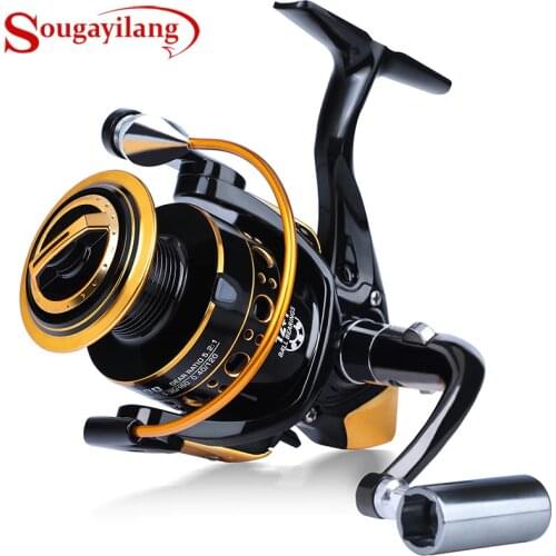 Sougayilang 12+1 Spinning Reels 5.2:1 5.1:1 High Speed Spinning Reel 15KG Max Drag Power Fishing Reel for Carp Fishing Tackle