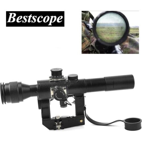 Tactical Hunting SVD Dragunov Optics 4x26 Red Illuminated Rifle Scope Airsoft Red Dot Sight Sniper Gear