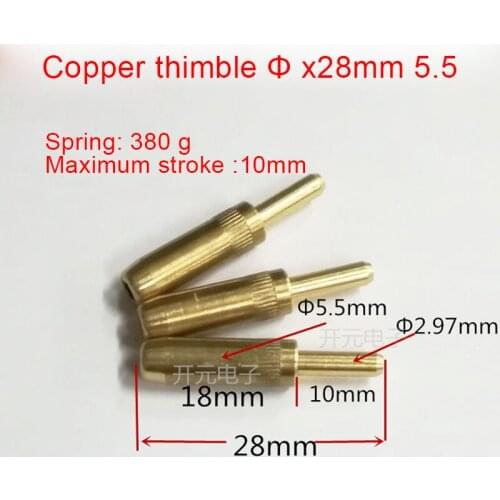 Test Needle Stylus 5.5mm Spring Needle Battery Needle Probe Energized Conductive Needle Total Length 28mm