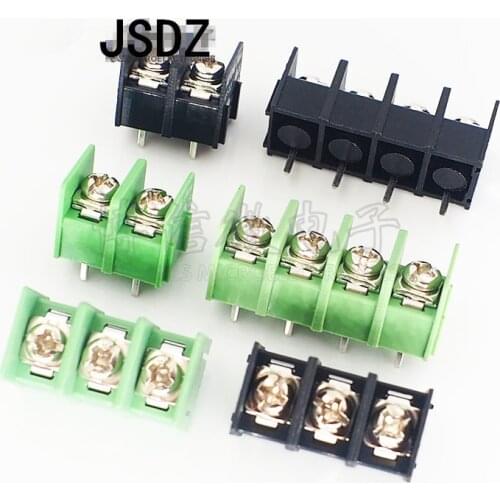 50PCS/Lot KF7.62-2P/3P/4P MG7.62-2P/3P/4P Can be spliced Screw Terminal Block Connector Green Black 7.62mm Pitch green/black