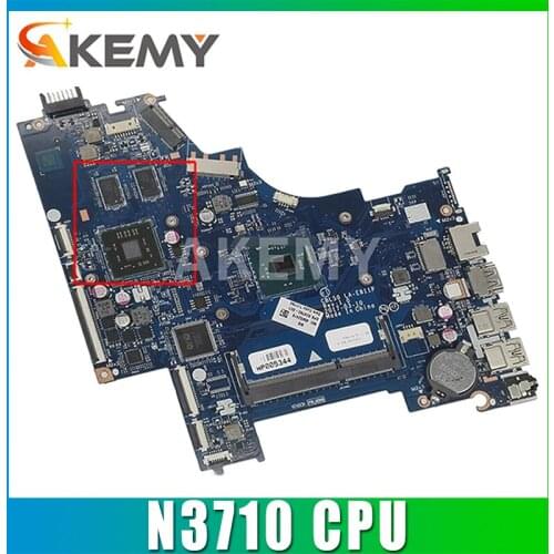 High quality For HP 15-BS Laptop motherboard 924760-601 924760-501 924760-001 CSL50/CSL52 LA-E811P With SR2KL N3710 CPU test OK