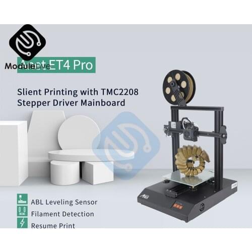 High Precision 3D Printer DIY Anet ET4 PRO KITBlack 2.8 Inch LCD Display Slient Printing with TMC2208 Stepper Driver Mainboard