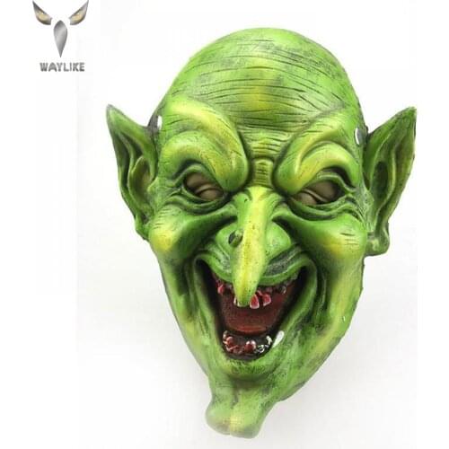 WAYLIKE Halloween Horror Old Witch Mask Cosplay Scary Clown Hag Masks Halloween Costume Party Props
