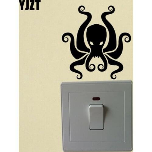 YJZT Octopus Animals Switch Stickers Wall Art Decals Vinyl Home Room Decor Funny Pattern 17SS0391
