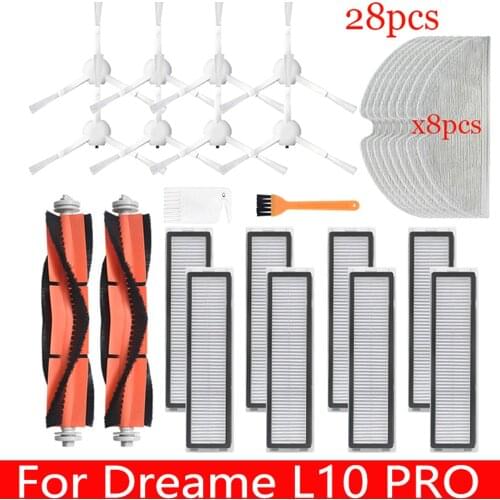 Side Brush Main Brush HEPA Filter Mop Cloth Rags Spare Parts For Dreame D9 L10 Pro Robot Vacuum Cleaner Replacement Accessories