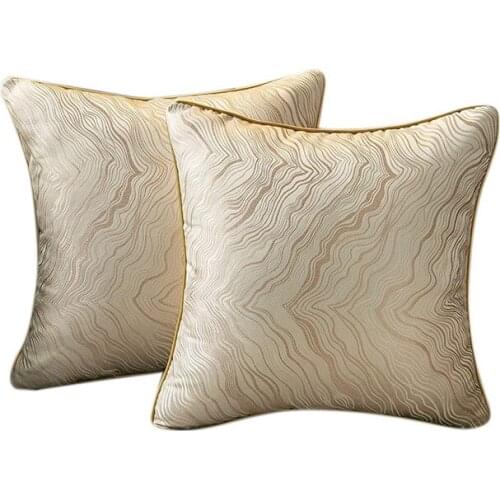 2Pcs Decorative Throw Pillow Covers Set Square Silk Soft Cushion Case for Sofa Bedroom Garden 45 x 45 cm Sofa Cushions