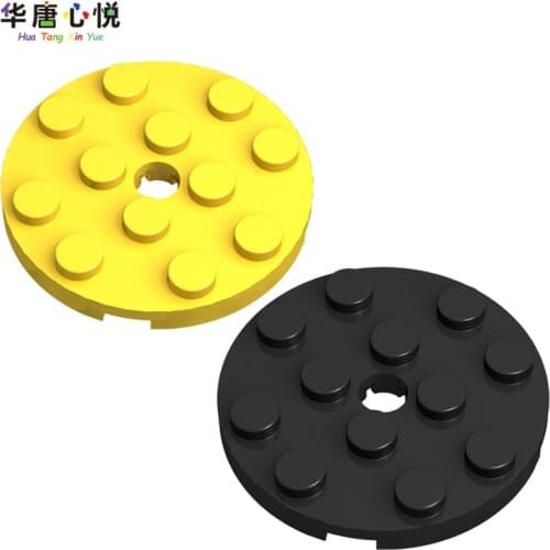 20PCS/Set 60474 MOC 4x4 Round Plate Normal Board Accessory Technology Building Blocks Toys for Children Kids Gifts
