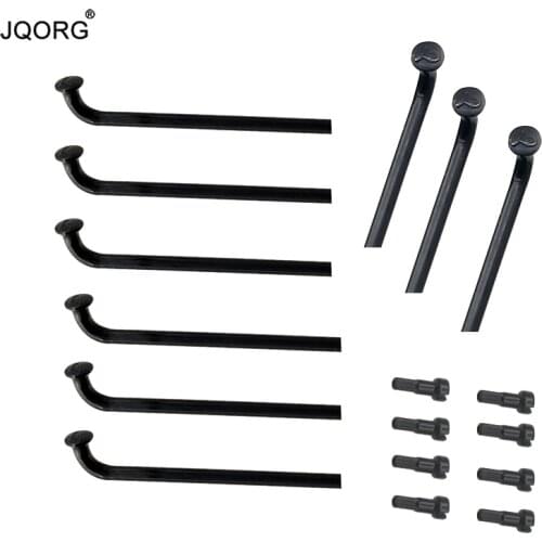 32 Pieces A Lot Black Color J-bend Mountain Bike Wheel Spokes T 302+ Stainless Steel Material Diameter 2.0 mm MTB Spoke With Nut