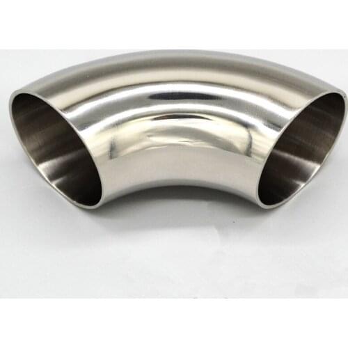 45mm OD 304 Stainless Steel Elbow 90 Degree Sanitary Welding Elbow Pipe Connection Fittings polishing Food grade