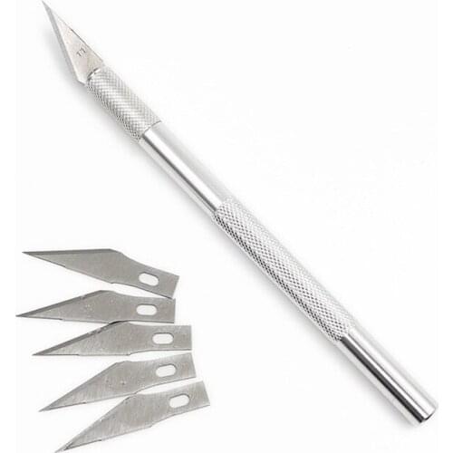 5 Blades Wood Carving Tools Fruit Food Craft Sculpture Engraving Hobby Knives DIY Cutting Tool Mobile Phone Laptop PCB Repair