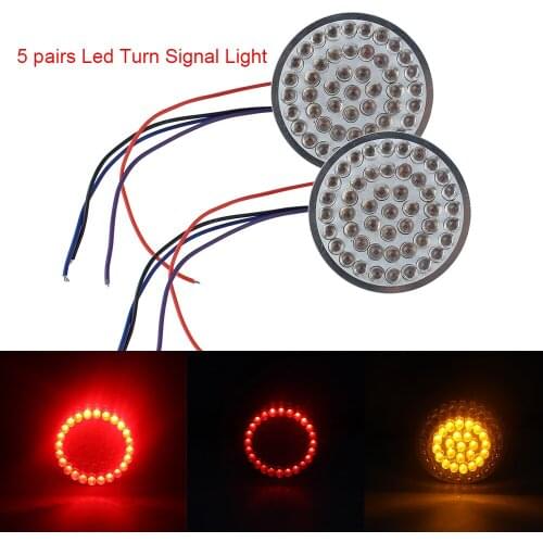 5 pairs Red brake lights Running Light Amber Turn Signal LED Turn Signal Light