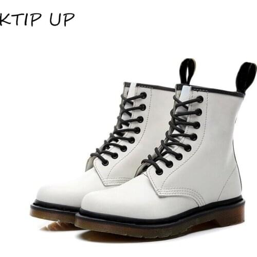 6 Colors Big Size Women Boots Autumn Winter Shoes Genuine Leather Thick With Short Boots for Women Motorcycle Boots Women Shoes