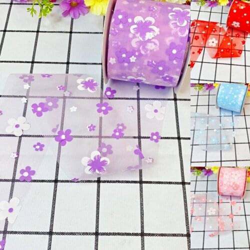 60mm flower tulle ribbon 25 yards DIY handmade material headdress hair bow shoe hat material 6cm