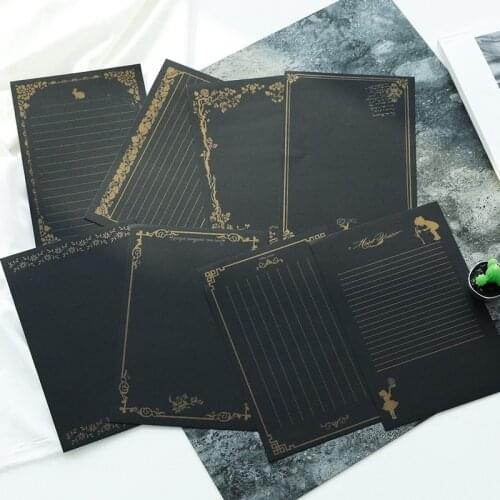 8sheets/lot A5 Classic Letter Papers Stationery Writing Paper Woodfree Paper Kraft Paper Cambric Paper 3 Styles Available