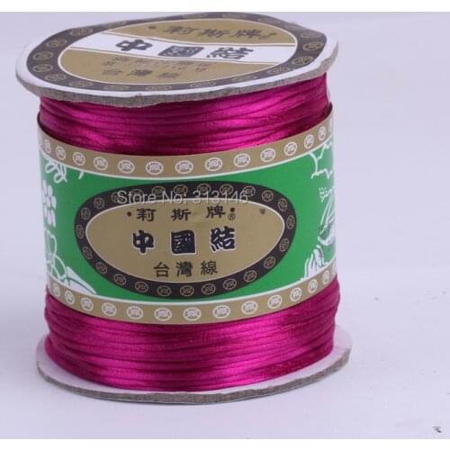 80M/Roll 1.5MM Braided Rose Nylon Chinese Knot Cord Macrame Beading String Thread Rope for Handcraft Handmade Shamballa Jewelery