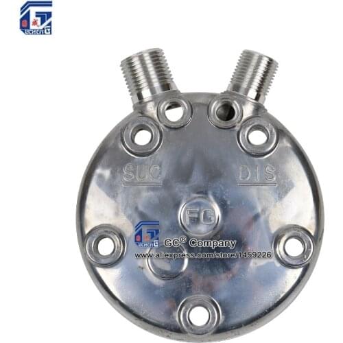A/C Compressor Rear Back Head FL / FN VERTICAL Charge Ports 3/4'' 7/8'' O-ring for Sanden SD 507 SD 508 / 510 / 5H14
